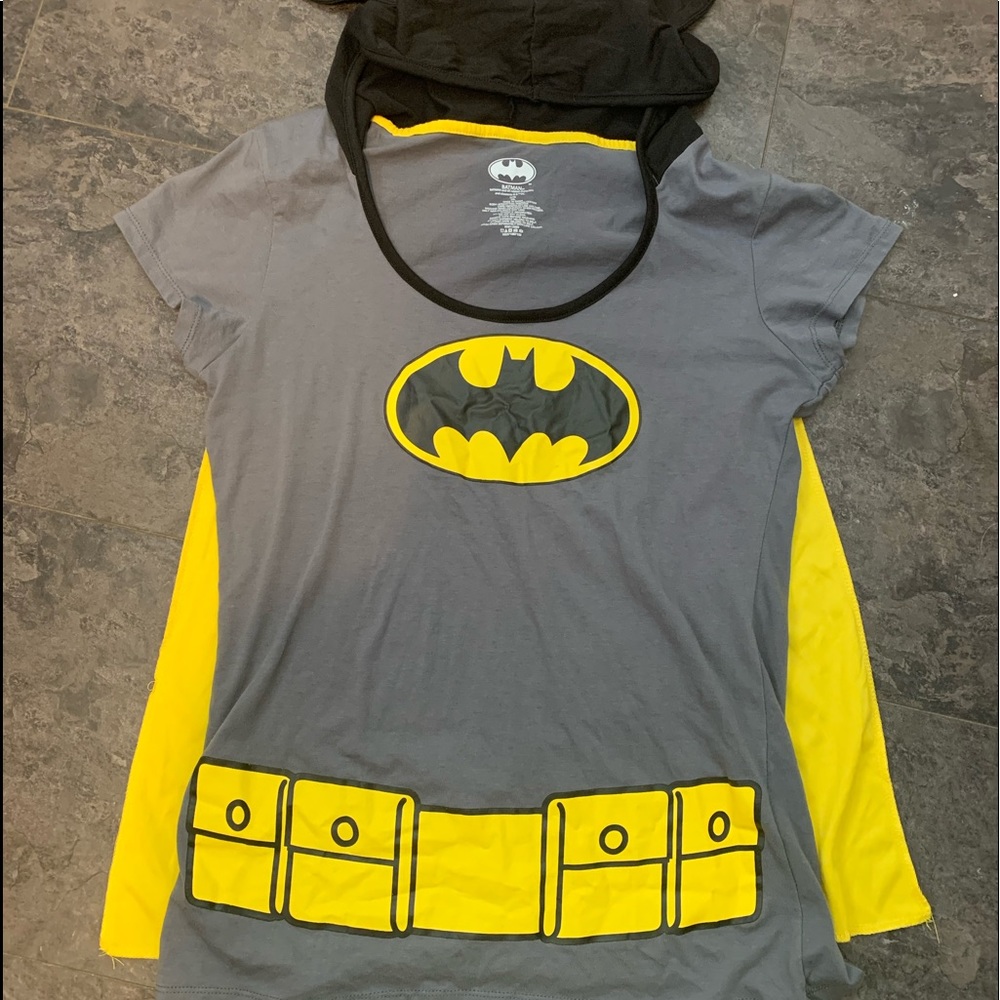 🖤Batman Hooded Tee With Cape💛 Juniors XXL